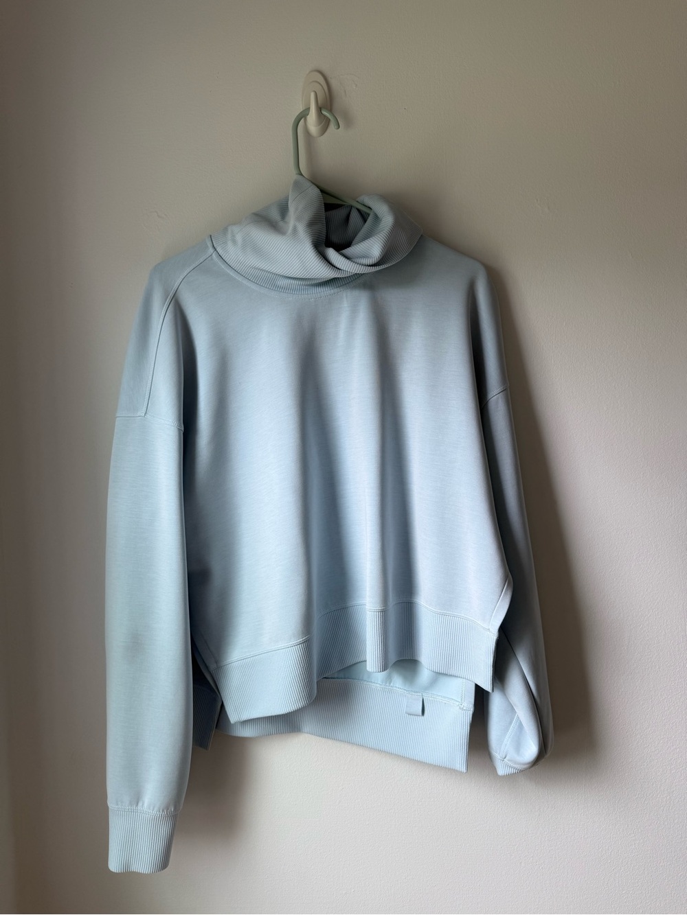 lululemon athletica Pale Blue Cowl Neck Sweatshirt
